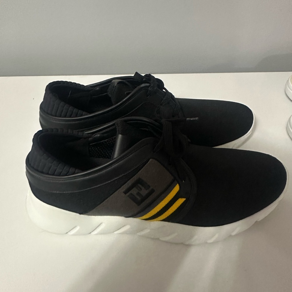 Fendi Black and Yellow Sneakers